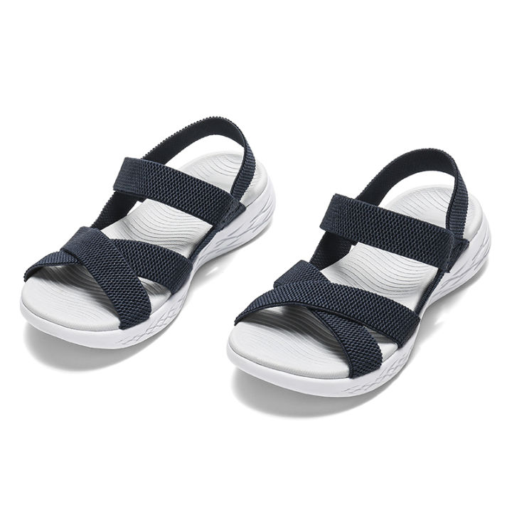 skechers-gorun-สเก็ตเชอร์ส-รองเท้าแตะ-ผู้หญิง-สเกตเชอร์-gowalk-arch-fit-on-the-go-sandals-shoes-92500-gry