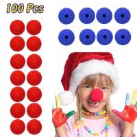 100pcs/Set Fun Nose Circus Clown Foam Nose For Christmas Halloween Wedding Costume Magic Party Decoration Supplies Adhesives Tape