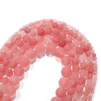 1strand/lot 4 12MM Matte Watermelon Red Chalcedony Stone Beads Polished Round Loose Stone Beads Diy Fashion Jewelry Making