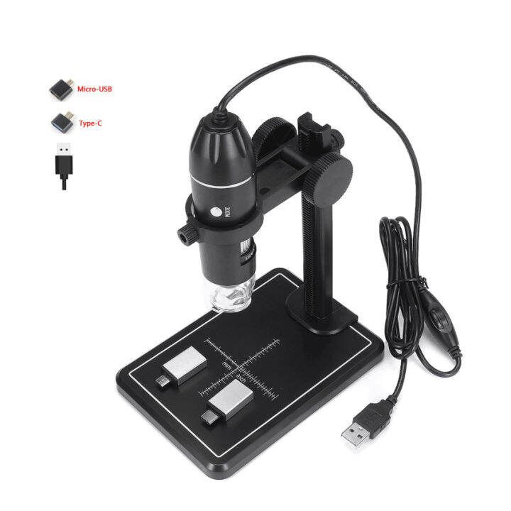 Professional 3 in 1 USB Digital Microscope 1600X 8 LEDs 2MP Electronic