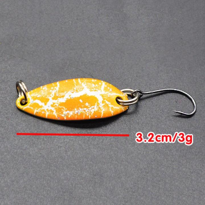 5Pcs 3.2cm/3g Sequin Spoon Fishing Lures Trout Blinker Hard Baits Single  Hook