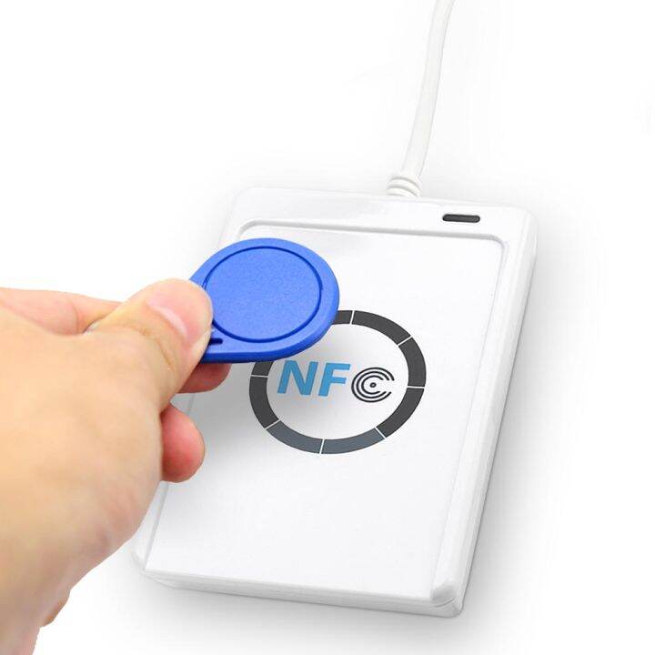 เครื่องอ่านบัตร-ic-nfc-rfid-เครื่องอ่านสมาร์ทการ์ดแบบไร้สัมผัสพร้อมสาย-usb-sdk-5x-การ์ด-ic-แบบเขียนได้