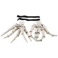 1 Set White Plastic Horror Ghost Claw Props Finger Glove