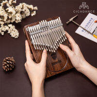 Chromatic Kalimba 34คีย์ Double Layer Thumb Piano Bc Key วอลนัทสีดำเครื่องดนตรีของขวัญพร้อมกระเป๋าเก็บอุปกรณ์เสริม