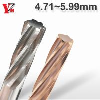 YZH 4.71mm 5.99mm Carbide Machine Reamer HRC50 HRC60 Tolerance 0 0.005 Spiral Groove Harened Steel Metal CNC Tool Inner Hole