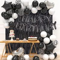 49PCS/Set Black Theme Season of graduation Aluminum Film Latex Balloon Set Balloons