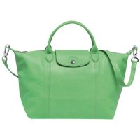 กระเป๋า  Longchamp Le Pliage Cuir size S หูสั้น สี เขียว VERT *พร้อมส่ง ราคา พิเศษ