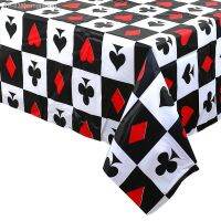 ๑ Las Vegas Party Disposable Tablecloth Playing Card Theme Party Birthday Party Supplies Adult Hen Party Bachelor Party Decoration