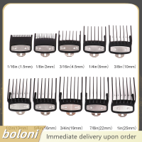 ? boloni ปัตตาเลี่ยนตัดผมขนาด10ชิ้น/เซ็ต, อุปกรณ์ตัดผมสำหรับช่างตัดผมมีขนาดจำกัดหวี