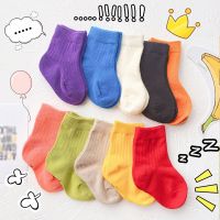 3 Pair Set Girls Socks Cotton Girl Solid Color Sock +Baby Boy Casual Breathable Stocks Children Comfortable Sock