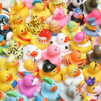 Baby Bath Toys Duck Rubber Mini Rubber Floating Squeaky Sound Duck 100Pcsset Rubber Ducks Figure Collectible