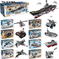 Selling compatible assembly blocks DIY8 1 carrier aircraft boy lay childrens educational toys