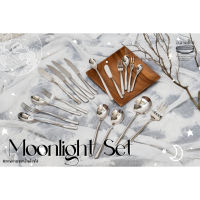 Moonlight Set เซ็ตช้อนส้อมสแตนเลสพรีเมี่ยม(304)/เซ็ตแสงจันทร์ *สินค้าพร้อมส่งในไทย*