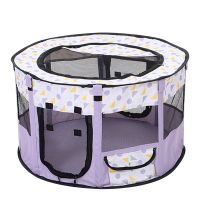 Pets Playpens Dogs Cats Cages With Oxford Fabric And Mesh Cloth Pet Pens Dogs Kennels Playground For Puppy Kitten