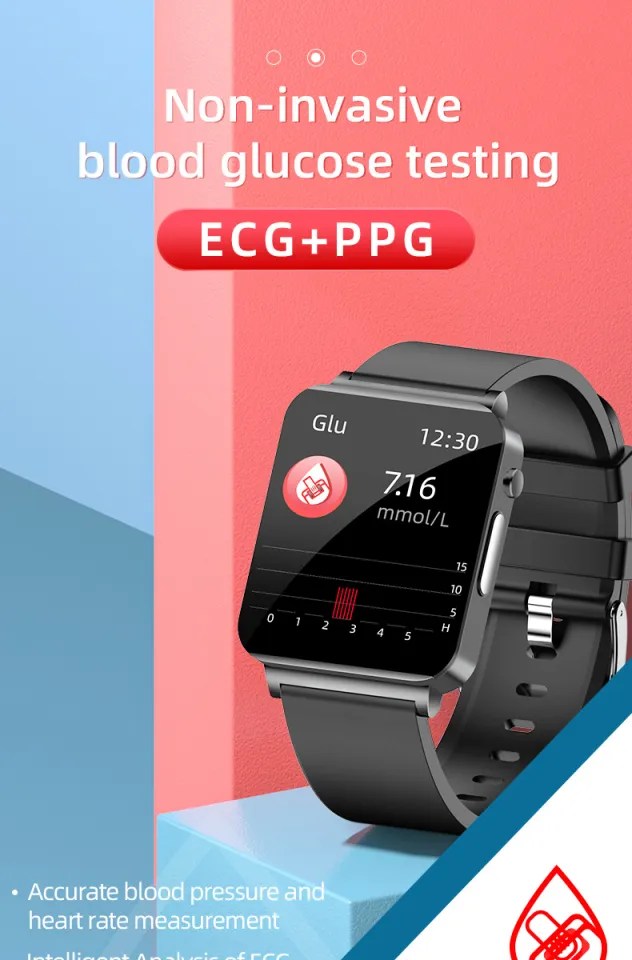 PH03 ECG/EKG Heart Rate Blood Pressure Blood Sugar Glucose Sleep Monitoring  Smart Watch