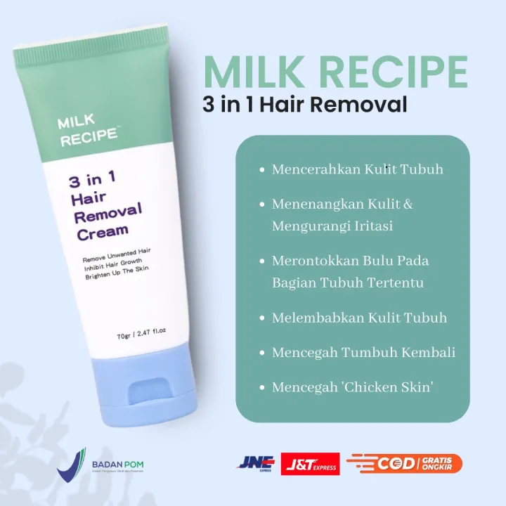 Milk Recipe 4 In 1 Hair Removal Cream & Axillary Cream Krim Penghilang ...