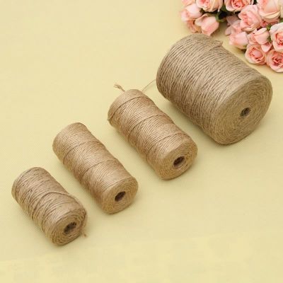 【YF】❏  30/50/300Meters Jute Rope Cord String Twine Burlap Crafts Sewing Hemp Wedding Decoration