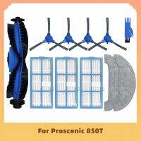 เข้ากันได้กับอุปกรณ์ทำความสะอาดหุ่นยนต์ดูดฝุ่น Proscenic 850T อะไหล่ลูกกลิ้งหลักและแปรงหมุนผ้าถูพื้นตัวกรอง Hepa