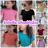 COD เสื้อยืดแขนยาวเด็กผู้หญิงใส่สบาย เสื้อยืดเด็กแขนสั้น สีพาสเทล 100-140 ผ้านุ่ม ระบายไม่ร้อน ??พร้อมส่งในไทย?? SIZE 555ร่อง เสื้อยืดเด็กผู้หญิง