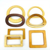 New Arrival Square Wooden Straps D Shape Bag Handle Diy Handbag Parts Classic Woven Bag Tote Handle Replacement Bags Accessories