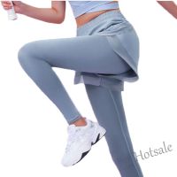 【hot sale】∋๑✥ C04 Women 2 In 1 Running Leggings with Pocket Wide Elastic Waistband Workout Capris Yoga Running Biker Gym Sports Pants