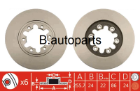 จานเบรคหน้า FORD RANGER 2WD 4X2 1998-2005 RANGER 2WD 4X2 2006-2011 MAZDA FIGHTER BT50 2WD 4X2 ตัวเตี้ย RUNSTOP /คู่