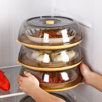 2Pcs Multifunctional Stackable Heat Booking Dish Cover Fresh Keeping Lid ถาดเสิร์ฟอาหาร Kitchen Organizer Storage Plastic