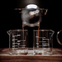 แก้วกาแฟ ถ้วยตวงปากเดียว ถ้วยกาแฟเข้มข้น แก้วออนซ์ ทนความร้อน ขนาดเล็ก ถ้วยนมที่มี Scale แก้วกาแฟ aicommercail