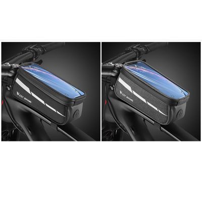 WEST BIKING Bicycle Bag Waterproof Front Bike Cycling Bag 7 Inch Bicycle Top Tube Handlebar Bags