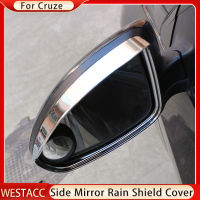 2Pcs Chrome รถกระจกมองหลัง Rain Shield Visor สติกเกอร์สำหรับ Chevrolet Chevy Cruze Sedan Hatchback 2009-2015อุปกรณ์เสริม