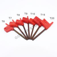 10pcs Red Flag Torx Wrench T6 T7 T8 T9 T10 T15 T20 Screw wrench Machine Tool Accessories Components Handtool parts Accessories