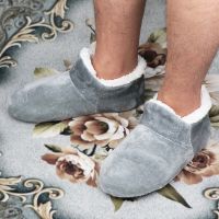 【YF】 House Slippers Male Big Size 48 Winter for Men Suede Plush Floor Shoes Lazy Soft Warm Socks