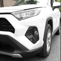 Xuming สำหรับโตโยต้า RAV4 RAV 4 2019 -2021คาร์บอนไฟเบอร์ด้านหน้าไฟตัดหมอกปกตัดไฟตัดหมอก Foglight คุ้มครองฝารถจัดแต่งทรงผมสติ๊กเกอร์