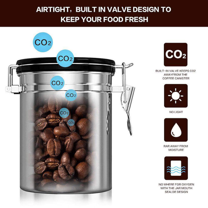 leeseph-airtight-coffee-container-สแตนเลส-co2-valve-storage-canister-with-scoop-ช่วยให้กาแฟของคุณมีรสชาติสด