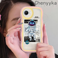 เคส Chenyyyka สำหรับ Realme C30s C30 Narzo 50i Prime Case การ์ตูน NASA Space ดีไซน์ใหม่ลายคลื่นขอบครีมเคสมือถือกันกระแทกแบบใสนุ่มปลอกโปร่งใสลายกล้องถ่ายรูปเรียบง่ายอ่อนโยนฝาครอบป้องกัน