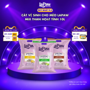 laPaw Cát vệ sinh cho mèo 10L than hoạt tính siêu khử mùi và kháng khuẩn