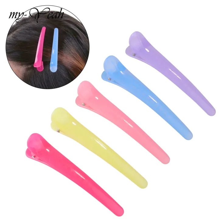 myyeah 1/5/10/20Pcs 8cm Colorful Hair Clips Styling Tools Hairdressing  Section Grip Clamps Fashion Headwear Korean Hair Accessories | Lazada PH