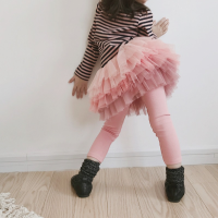 Girls Skirt Leggings for Spring Kids Skinny Pants for Children Lace Tutu Layer Skinny Princess Party Skirt Pants Dropshiping