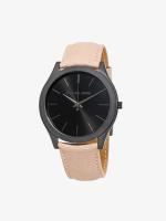 Michael Kors นาฬิกาข้อมือผู้ชาย Slim Runway Black Dial Beige  รุ่น MK8510