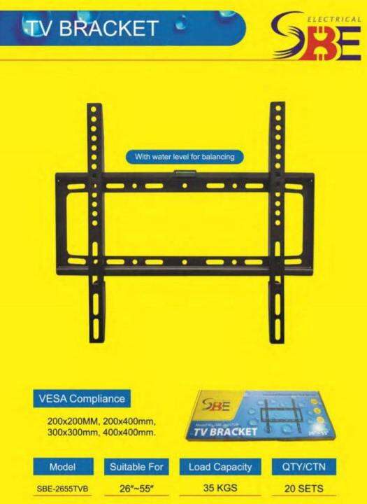 SBE Universal Plasma/Wall Mounted TV Bracket LED LCD TV Bracket TV Bracket For 26 55 Inch Lazada