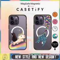 Magnetic Case Fashion Bright Mermaid Tail CASETiFY Phone Case Compatible for iPhone14/13/12/11/Pro/Max iPhone Case Transparent Shockproof Protective Acrylic Hard Cover