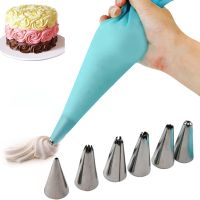 【hot】▪✎  Silicone Accessories Icing Piping Pastry With 6 Nozzle Decorating Tips Set