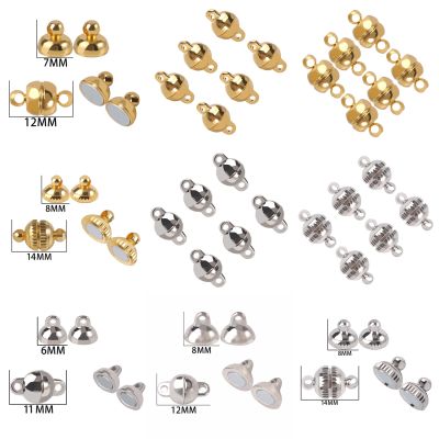 ♞ 10-5 Sets Oval Stainless Steel Strong Magnetic Clasps Beads Ball Shape Connectors For Jewelry Making DIY Bracelets Necklaces