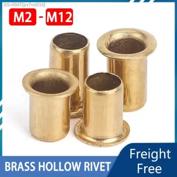 M3 M4 M5 M6 Copper Brass Eyelet Hollow Tubular Rivets Through Nuts Hole  Grommets