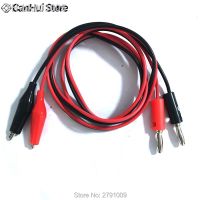 ◈ﺴ 1M Alligator Cilp to AV Banana Plug Test Cable Lead Connector Dual Tester Probe 35mm Crocodile Clip for Multimeter Measure Tool