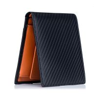 【Layor shop】 HighRFID Blocking ManThin Wallets MicrofiberBank Credit Card Holder For Male Simple Short Purse