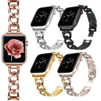 Metal Strap For Apple Watch Band 44mm 40mm 45mm 41mm Ultra 49mm chain stainless steel bracelet iwatch series 7 8 se 3 4 5 6 Belt Straps