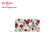 Cath Kidston Continental Zip Wallet Shape my Heart Cream กระเป๋า กระเป๋าสตางค์ กระเป๋าสีครีม กระเป๋าแคทคิดสตัน