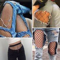 fashionme Women´s y Hosiery Black Fishnet Elastic Thigh High