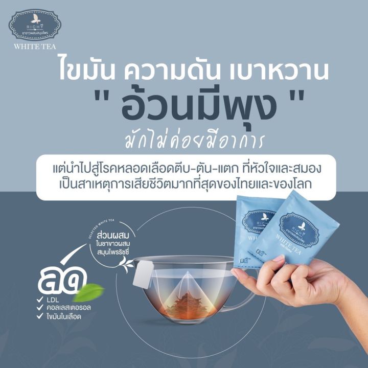 richy-white-tea-ริชชี่ชาขาวผสมสมุนไพร-9-ชนิด-ลดไขมัน-คุมความดัน-ลดระดับน้ำตาลในเลือด-ขับสารพิษ-สร้างภูมิต้านทาน